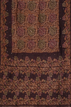 Image of A Dupion Silk Embroidery Saree