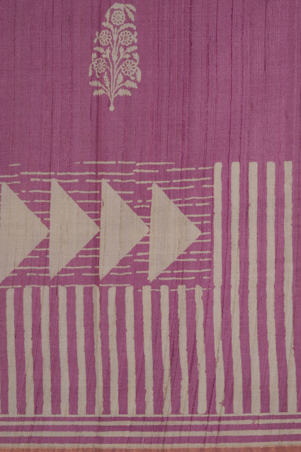 Tussar Silk Pink Saree