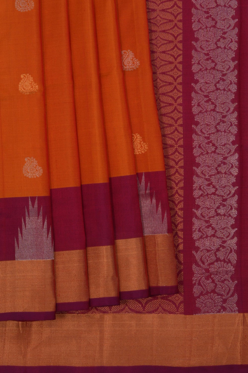 Image of Uppada Silk Mustard Saree