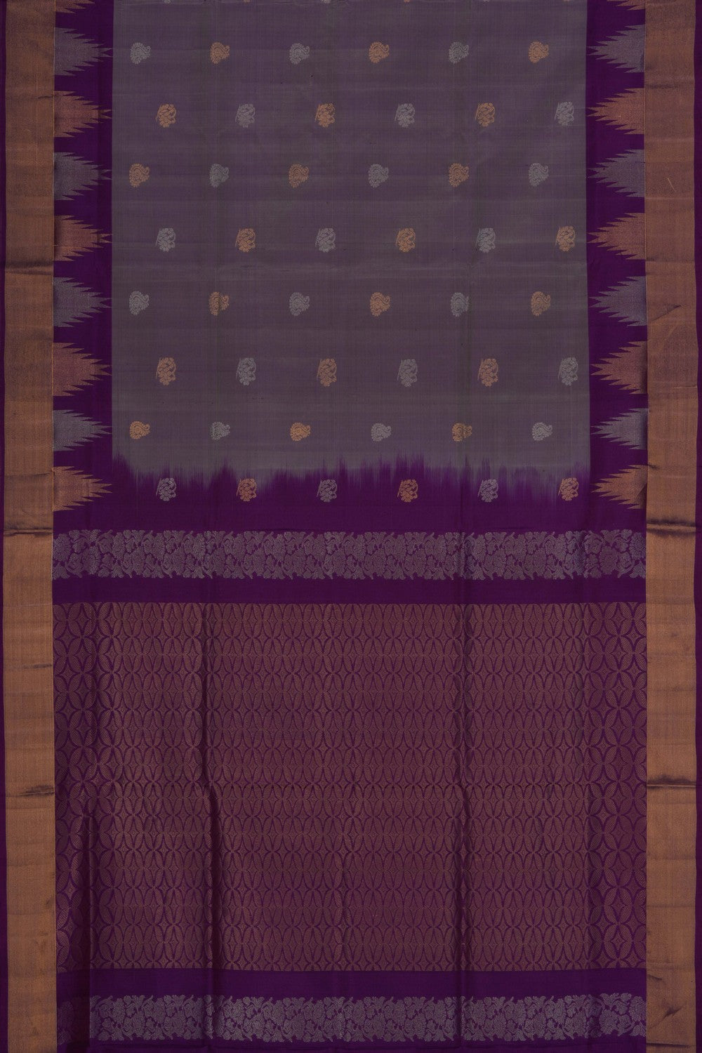 Image of Uppada Silk Grey Saree