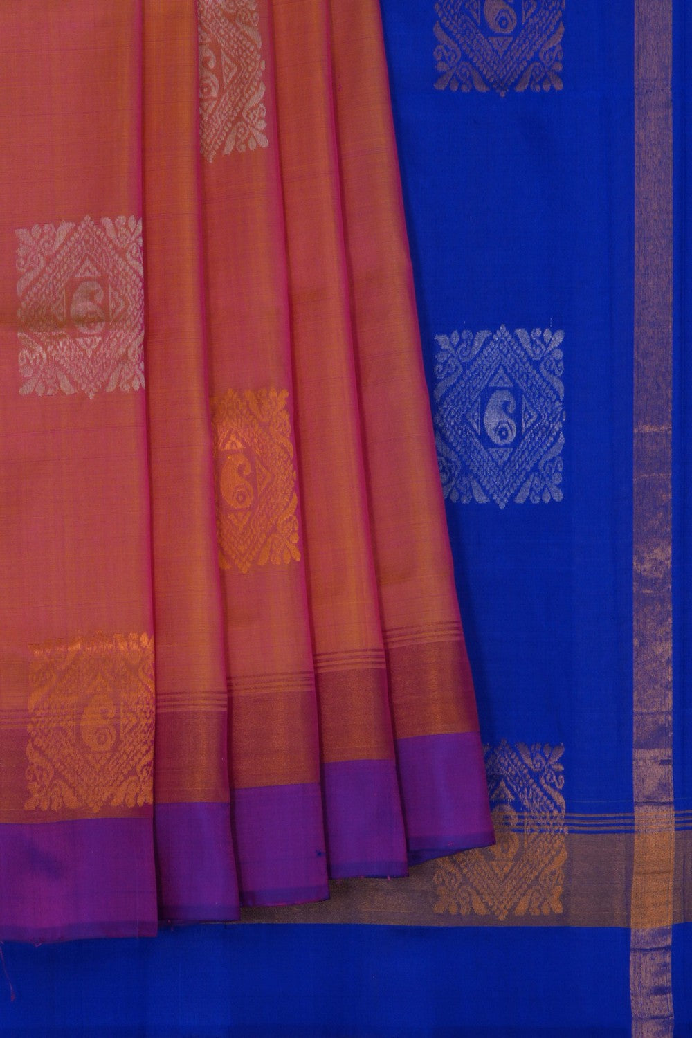 Uppada Silk Fuchsia Pink Saree