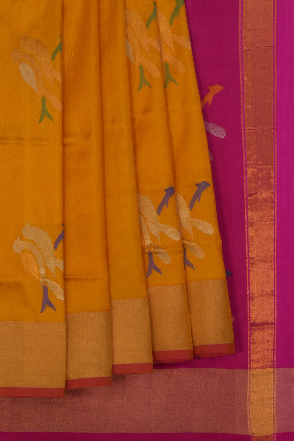 Image of Uppada Silk Yellow Saree