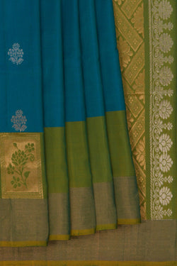 Image of Uppada Silk Blue Saree