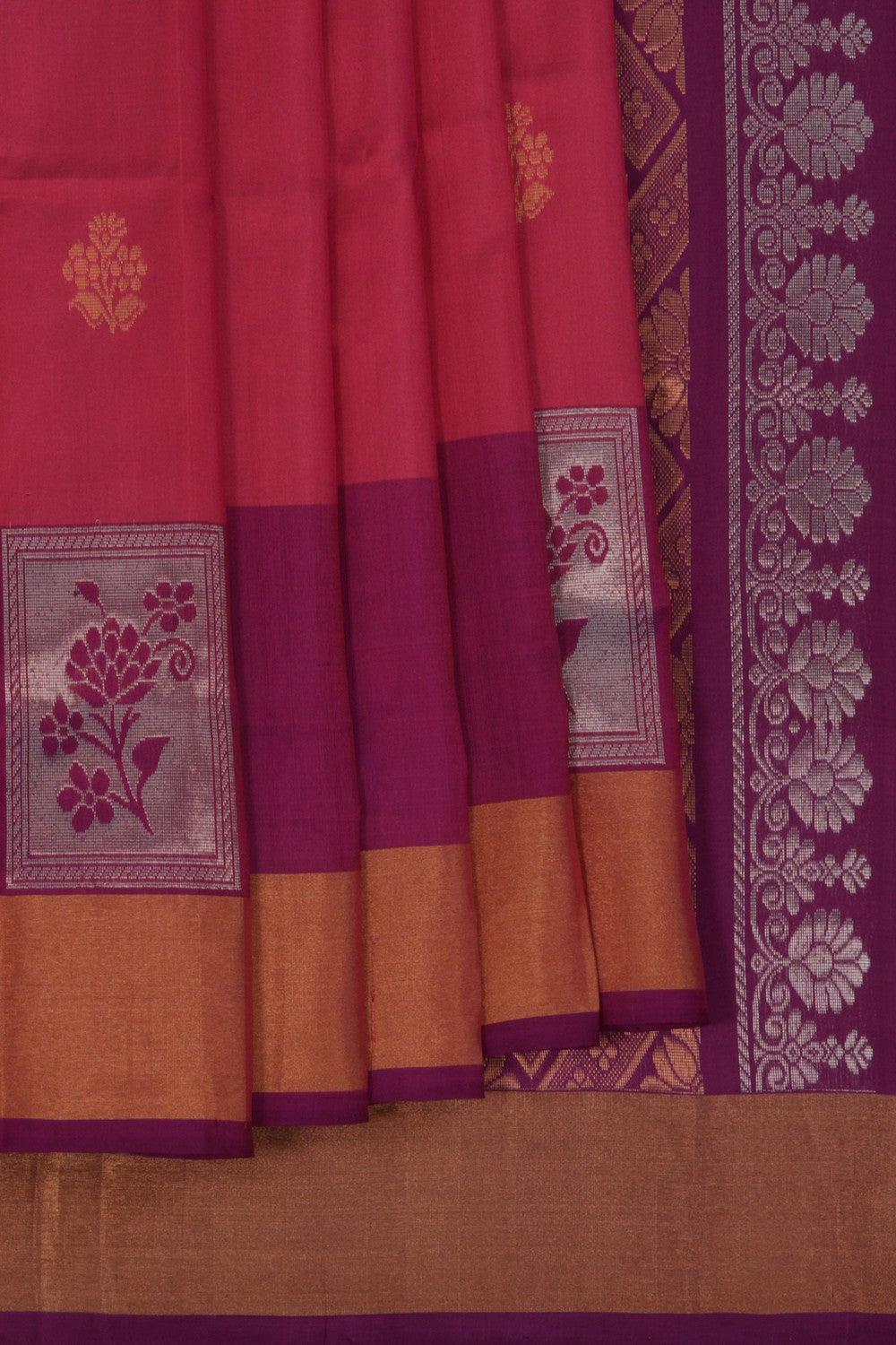 Image of Uppada Silk Onion Pink Saree