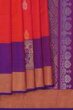 Image of Uppada Silk Orange Saree