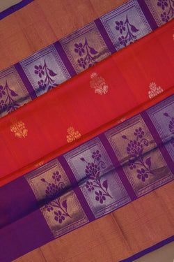 Image of Uppada Silk Orange Saree