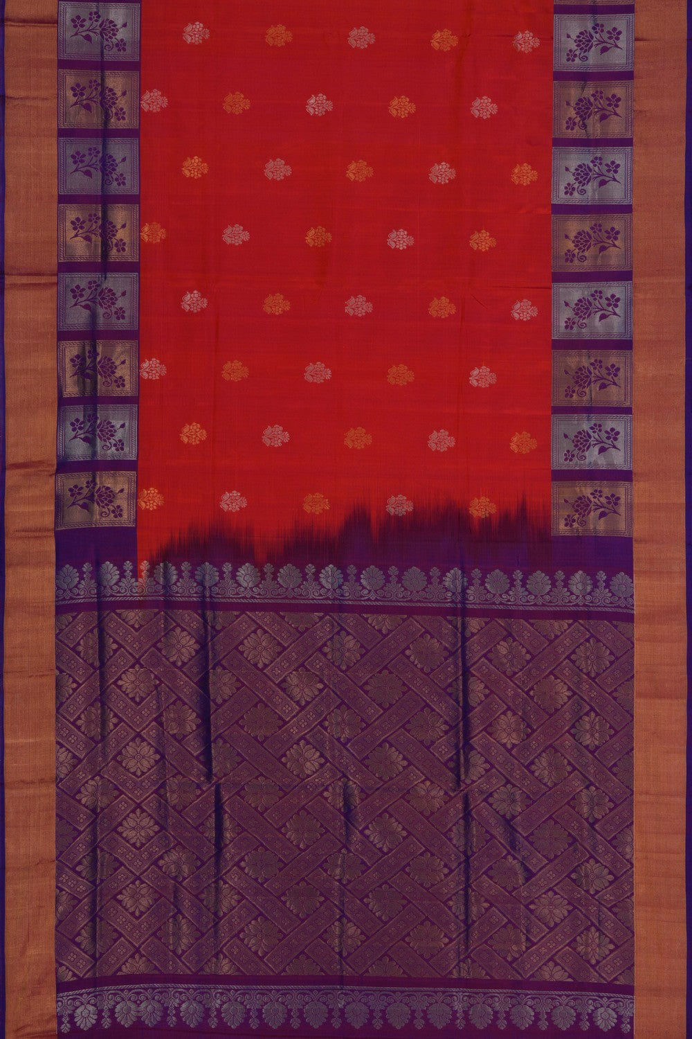 Image of Uppada Silk Orange Saree