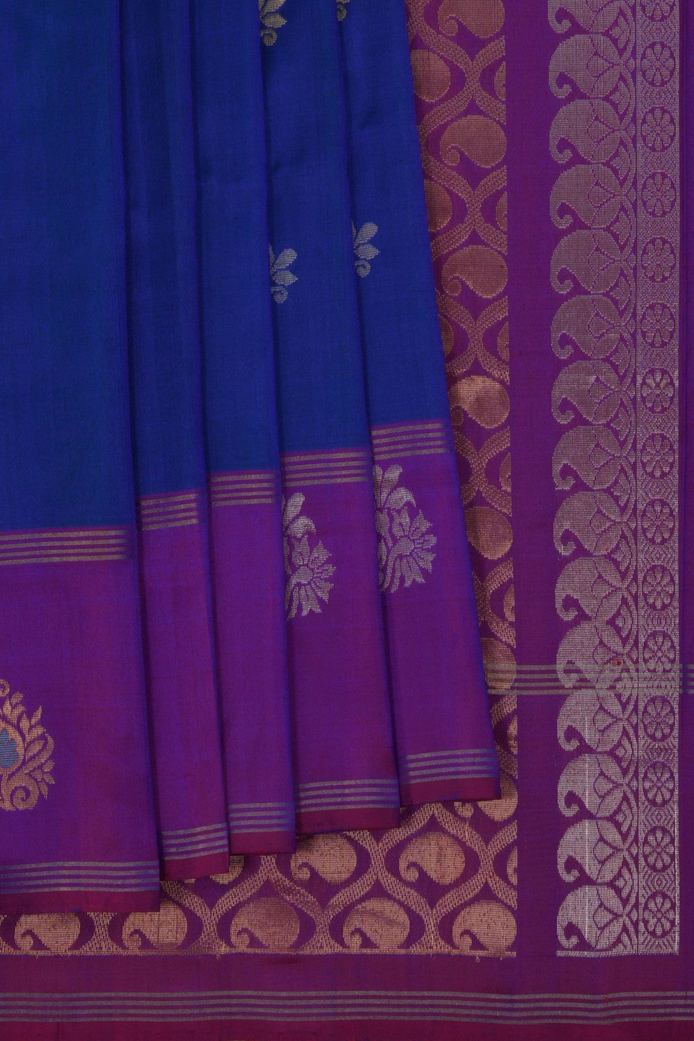 Image of Uppada Silk Blue Saree