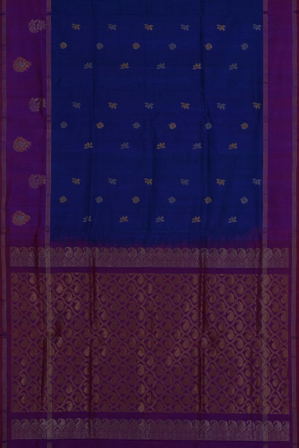 Image of Uppada Silk Blue Saree