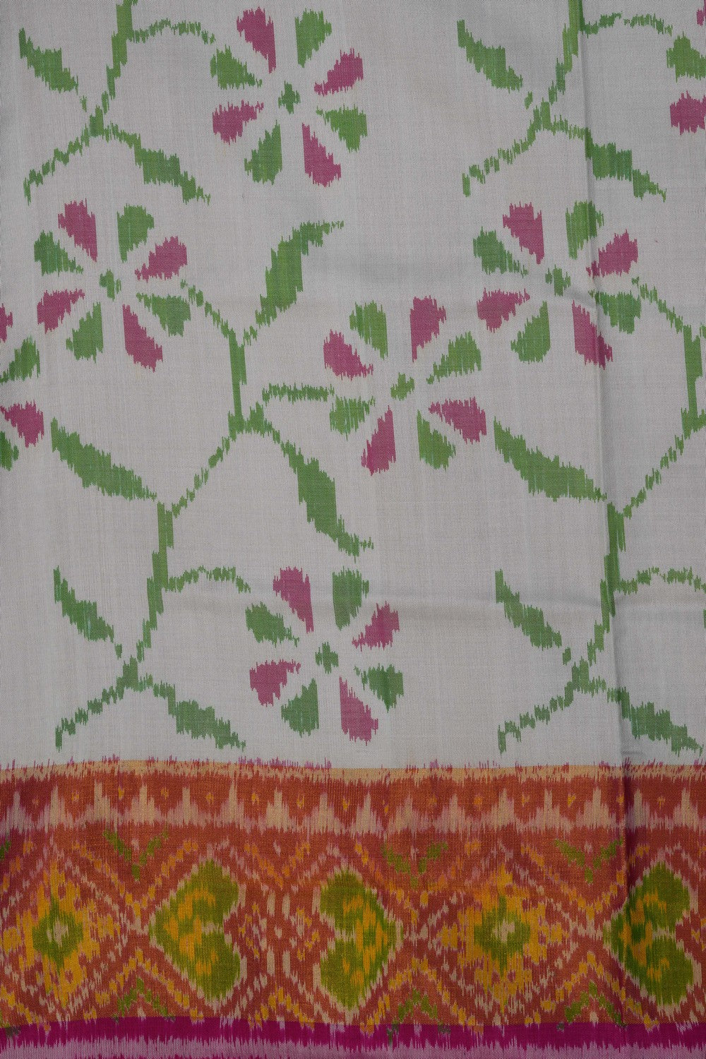 Rajkot Silk White Saree