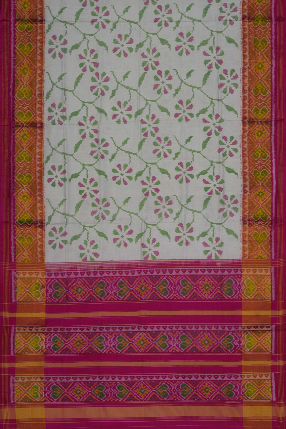Rajkot Silk White Saree