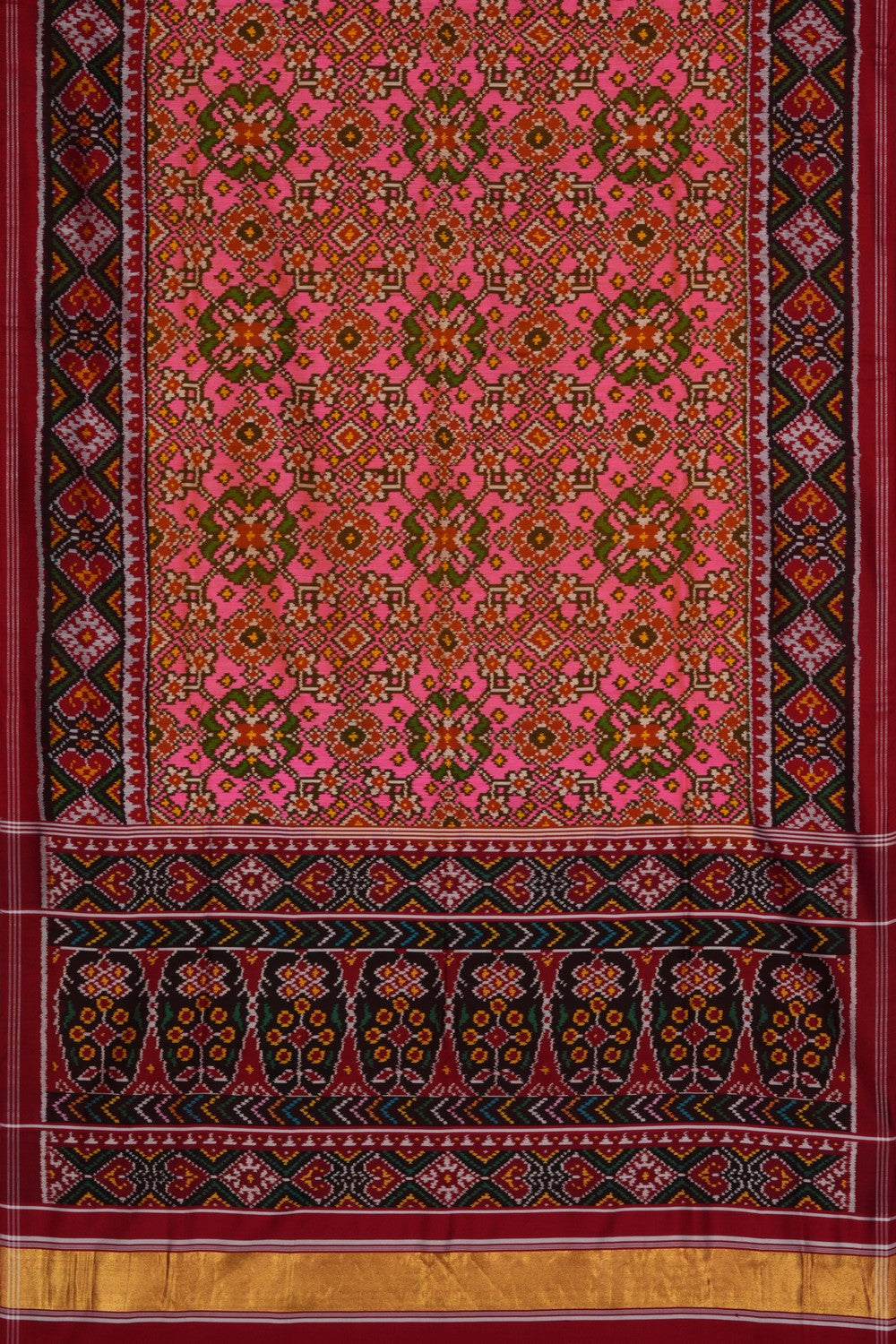 Image of Rajkot Silk Pink Saree