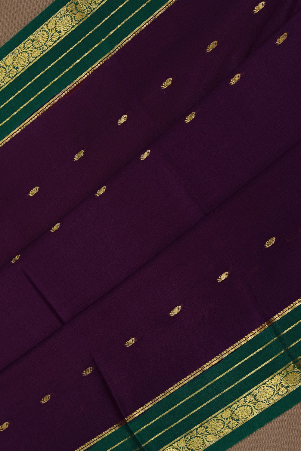 Image of Mysore Binny Crepe Silk Violet Saree