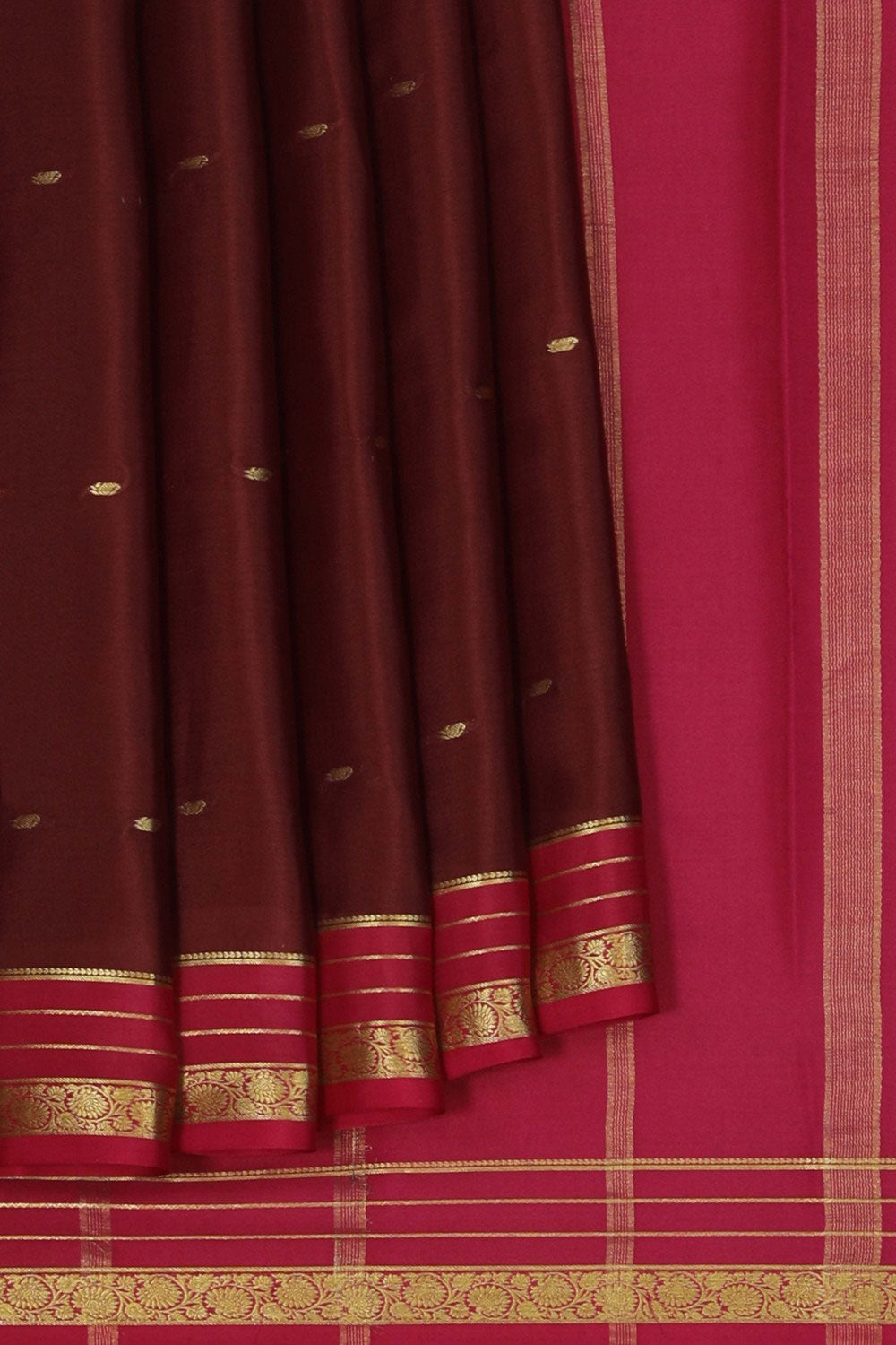 Mysore Binny Crepe Silk Brown Saree