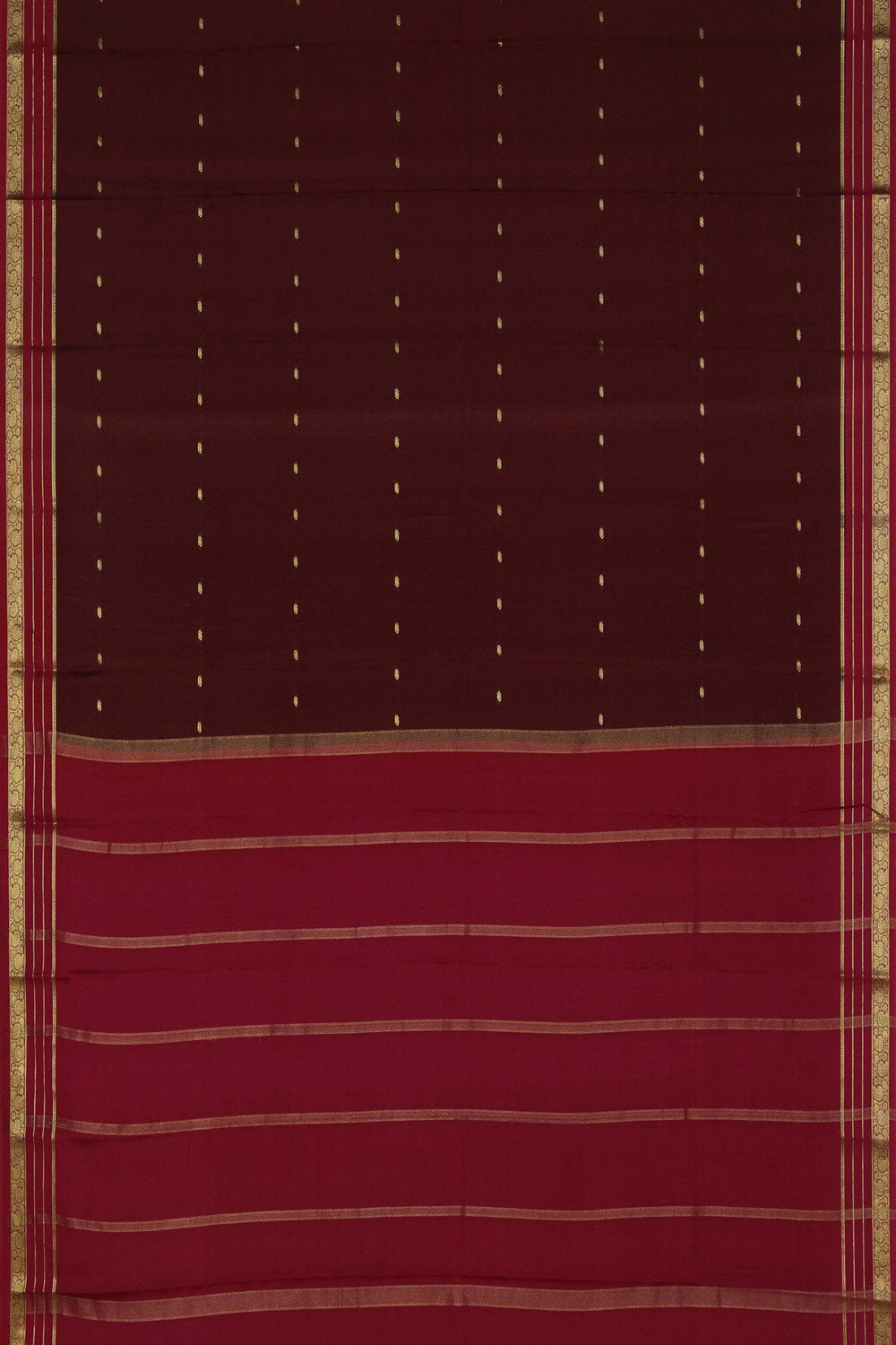 Mysore Binny Crepe Silk Brown Saree