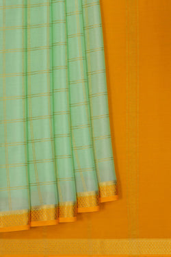 Image of Mysore Binny Crepe Silk Sea Green Saree