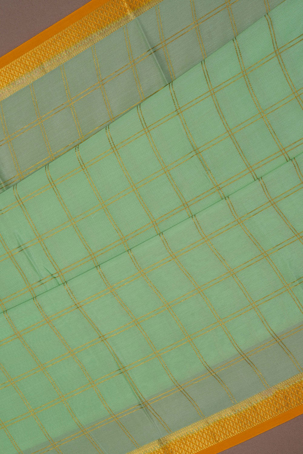 Mysore Binny Crepe Silk Sea Green Saree