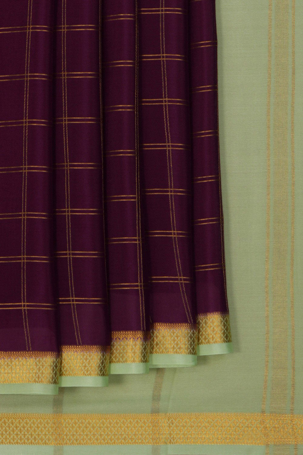 Mysore Binny Crepe Silk Violet Saree