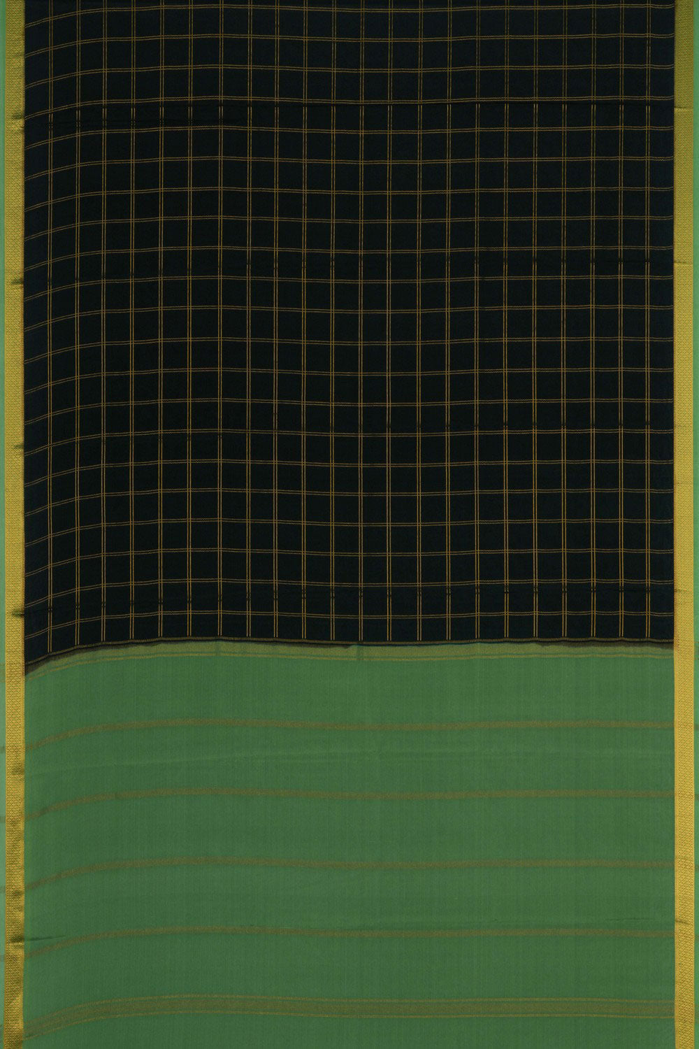 Image of Mysore Binny Crepe Silk Bottle Green Saree