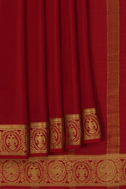 Image of Mysore Binny Crepe Silk Red Saree