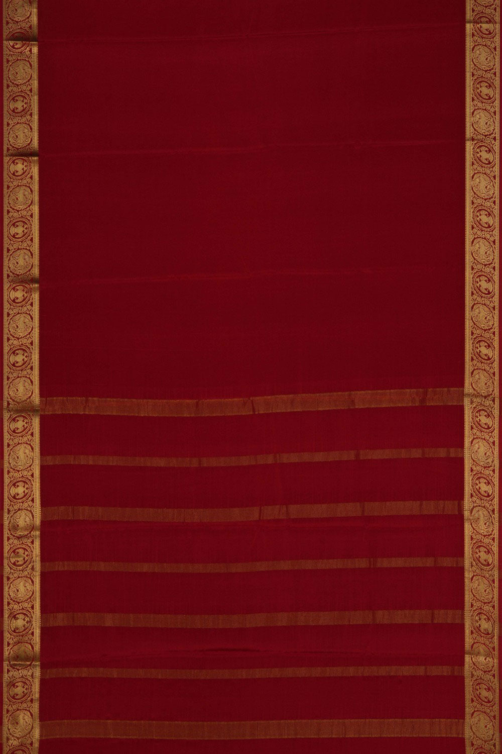 Mysore Binny Crepe Silk Red Saree