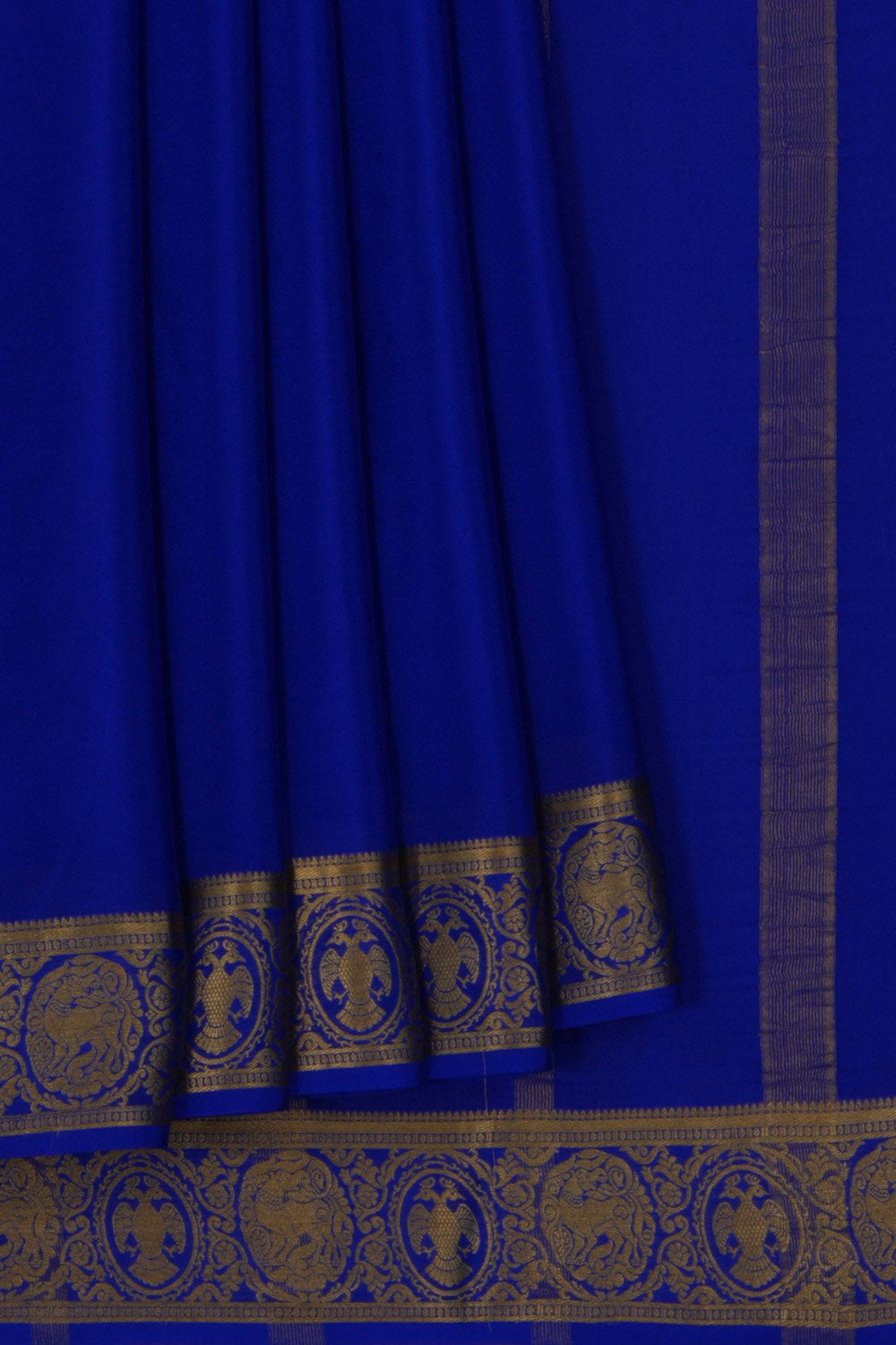 Mysore Binny Crepe Silk Royal Blue Saree