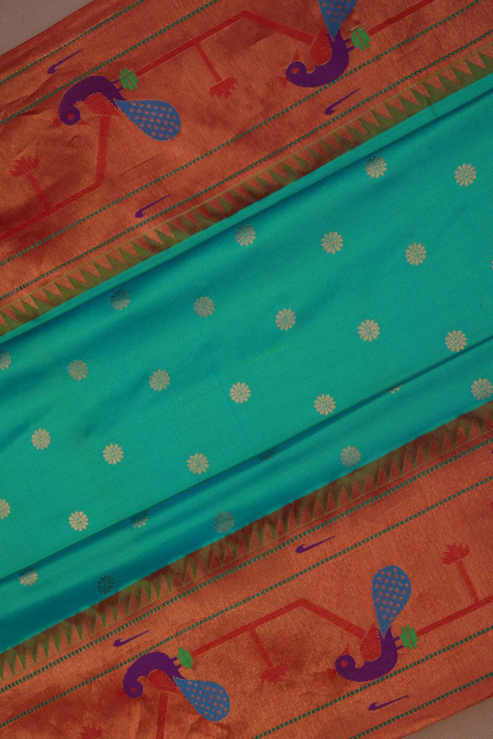 Paithani Sea Green Saree