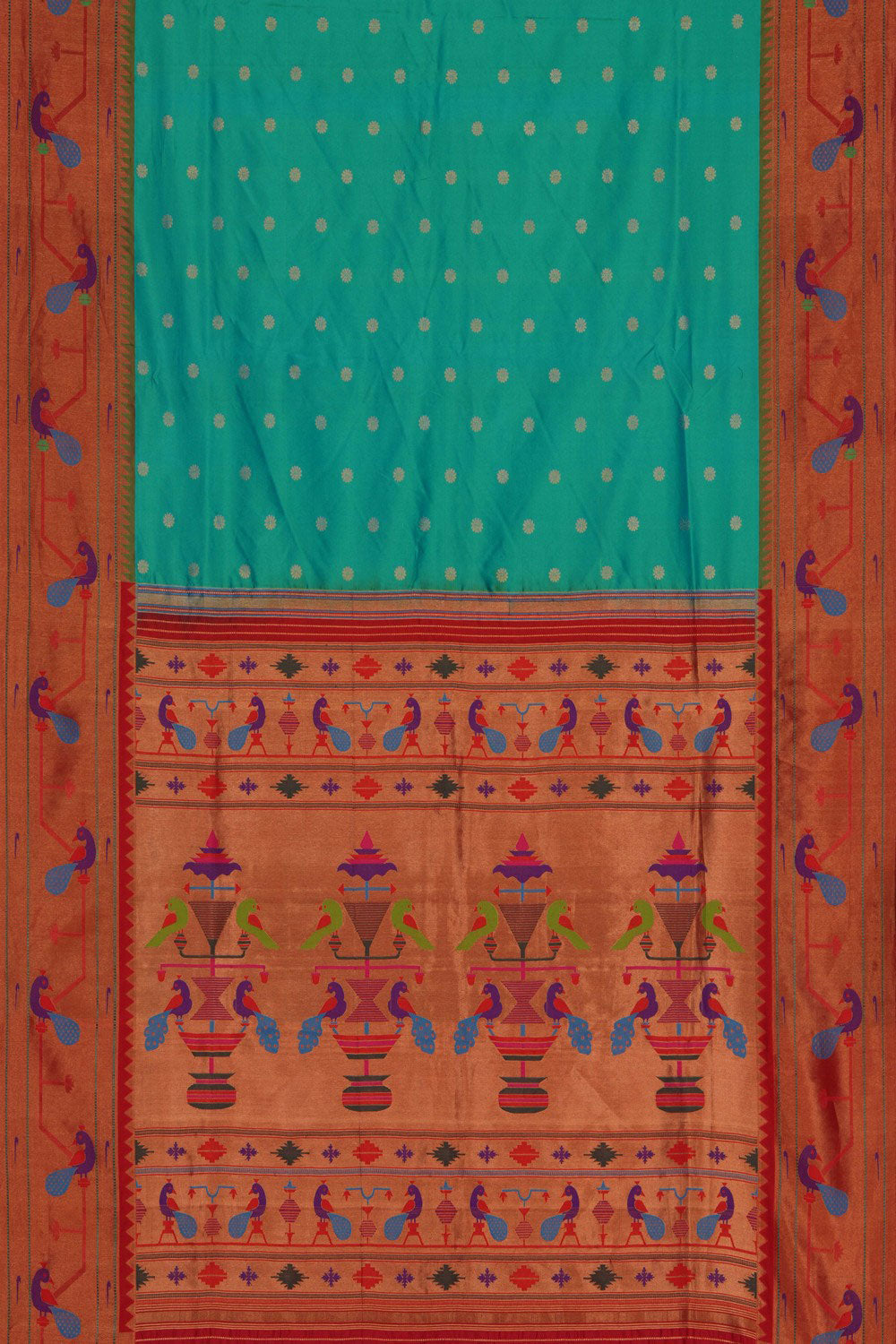 Image of Paithani Sea Green Saree