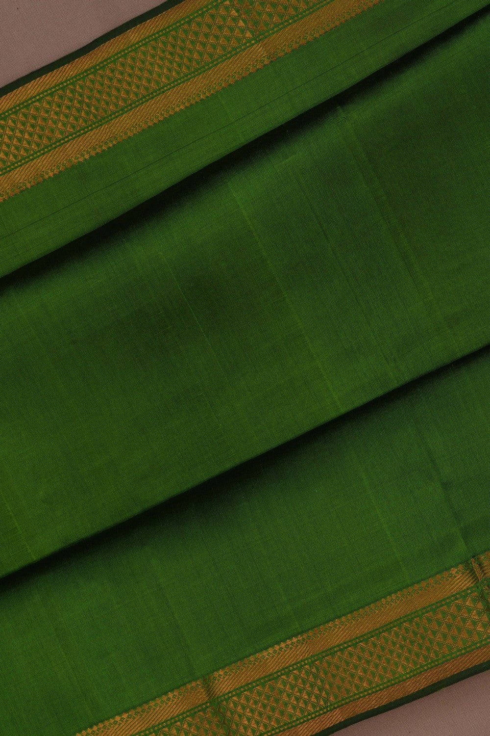 Image of Mangalgiri Silk Green Saree