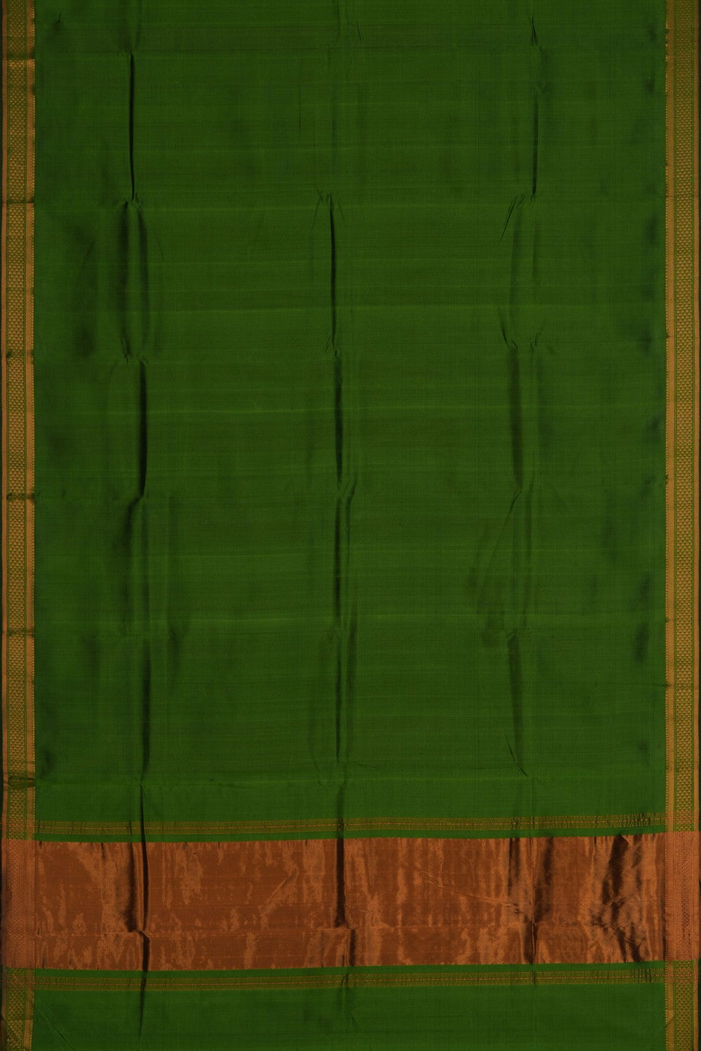 Image of Mangalgiri Silk Green Saree