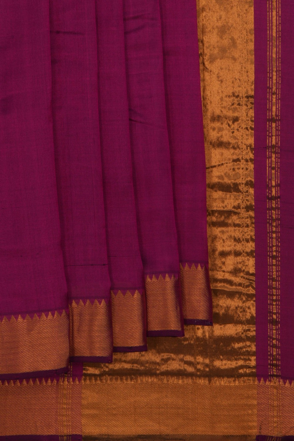 Image of Mangalgiri Silk Purple Saree