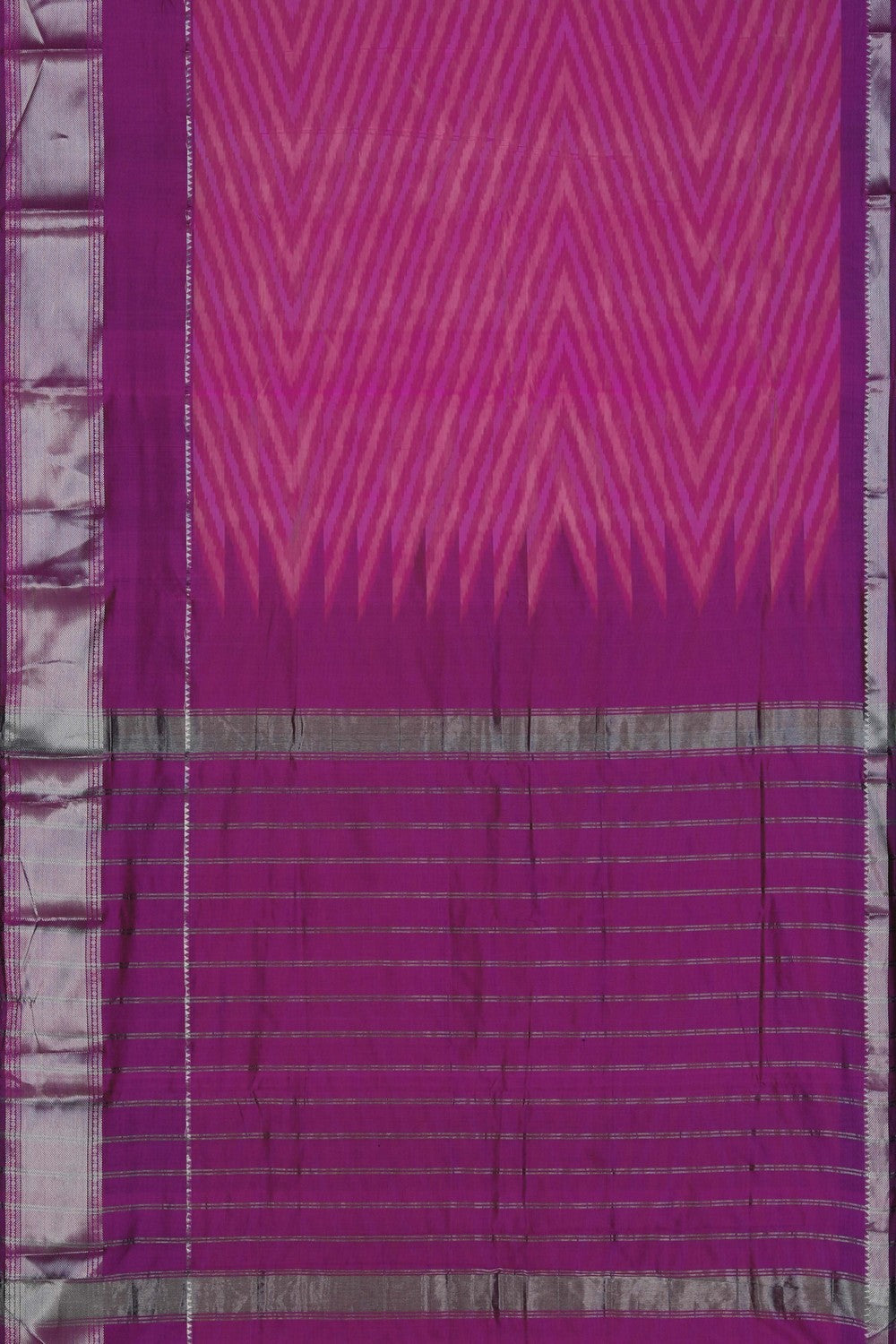 Image of Mangalgiri Silk Pink Saree