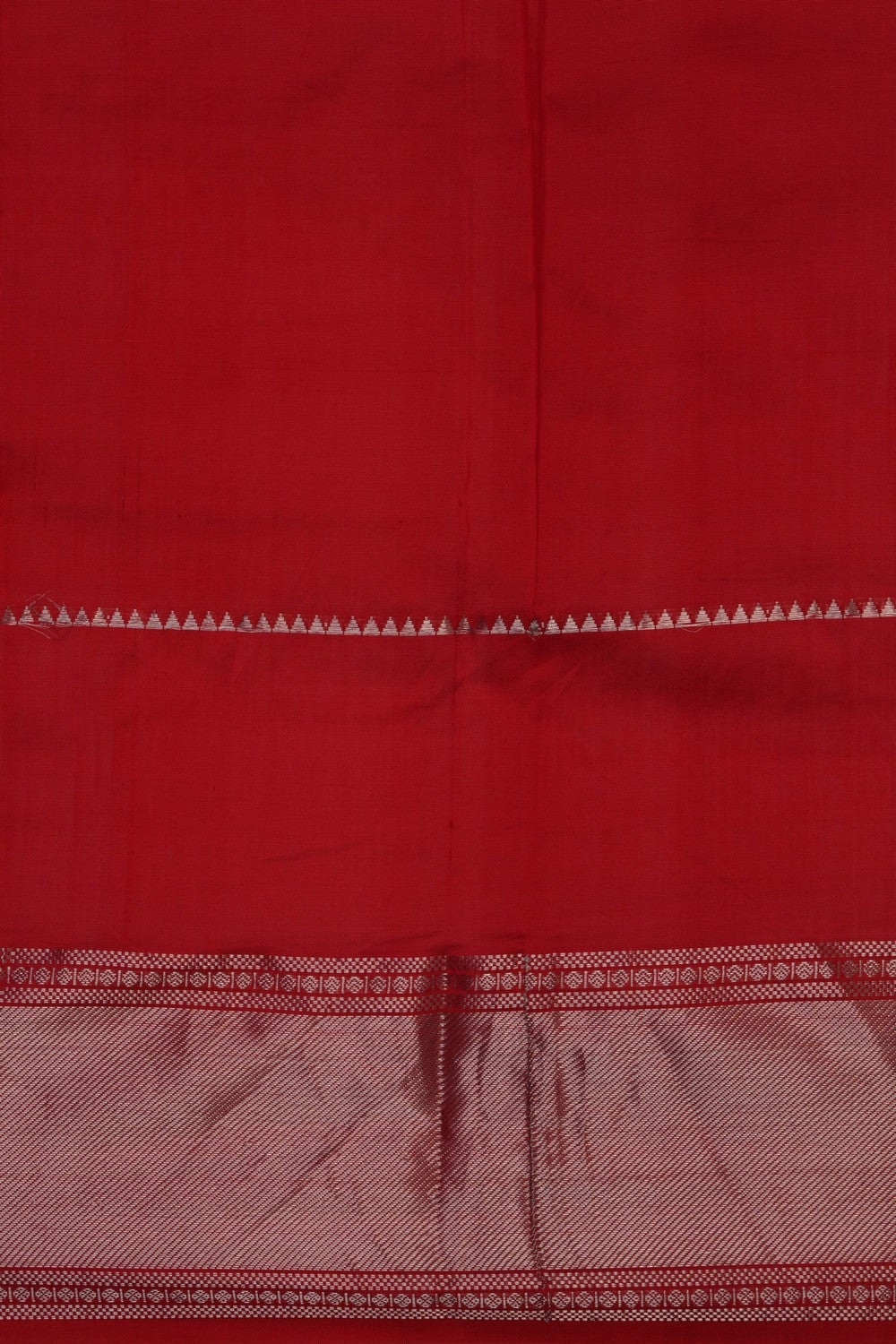 Mangalgiri Silk Red Saree