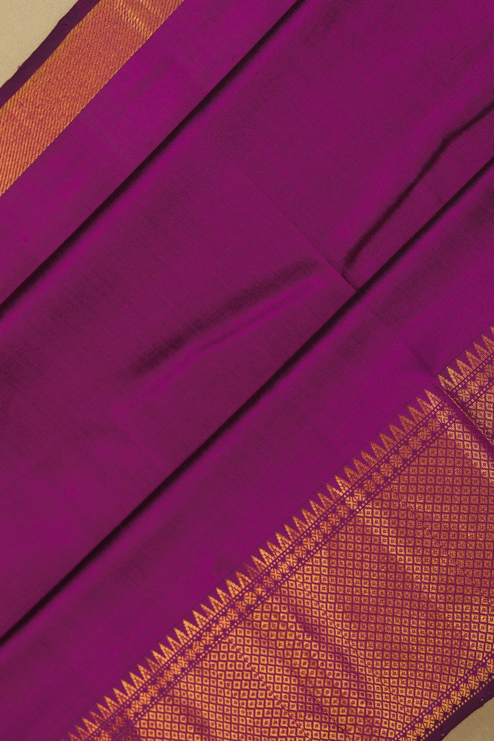 Image of Mangalgiri Silk Purple Saree
