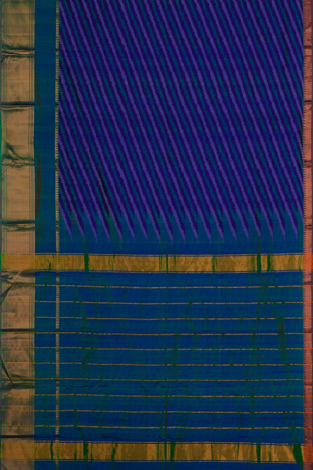 Mangalgiri Silk Royal Blue Saree