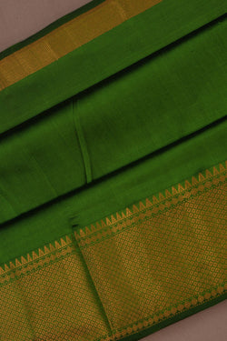 Image of Mangalgiri Silk Green Saree