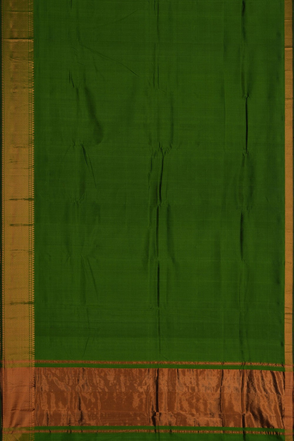 Image of Mangalgiri Silk Green Saree