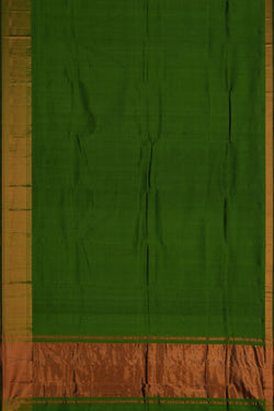 Image of Mangalgiri Silk Green Saree