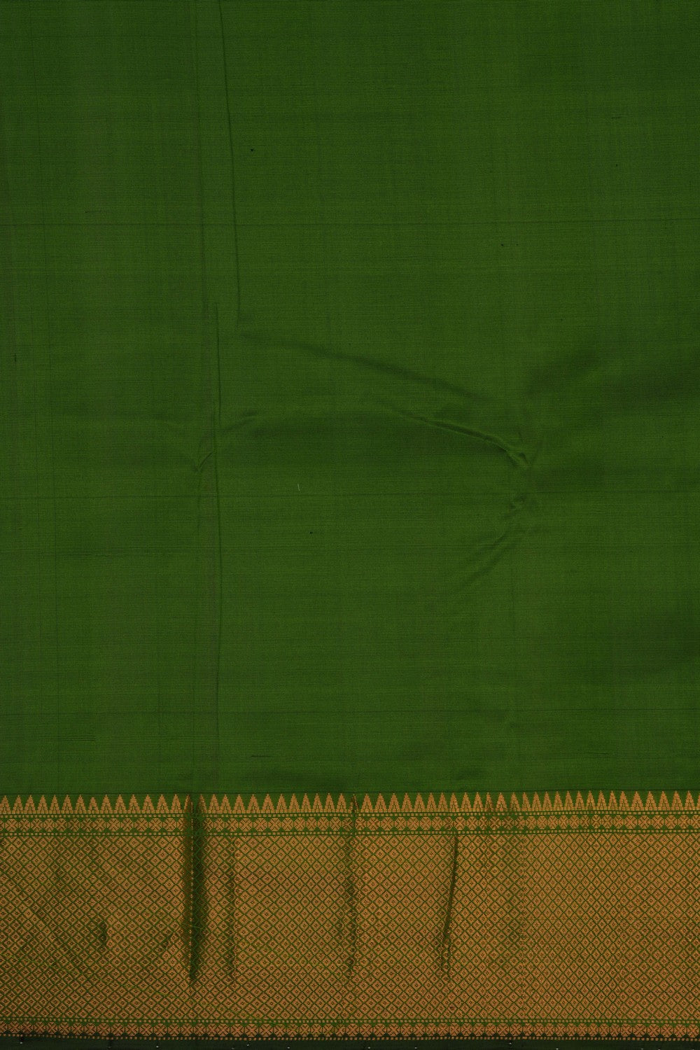 Image of Mangalgiri Silk Green Saree