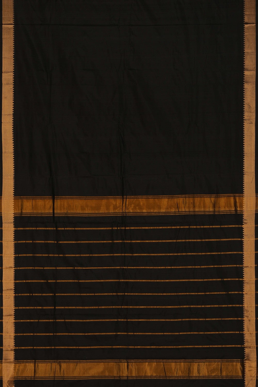 Mangalgiri Silk Black Saree