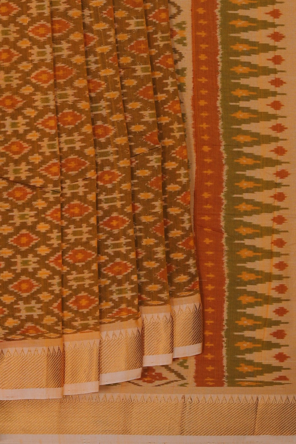 Image of Mangalgiri Ikat Silk Saree