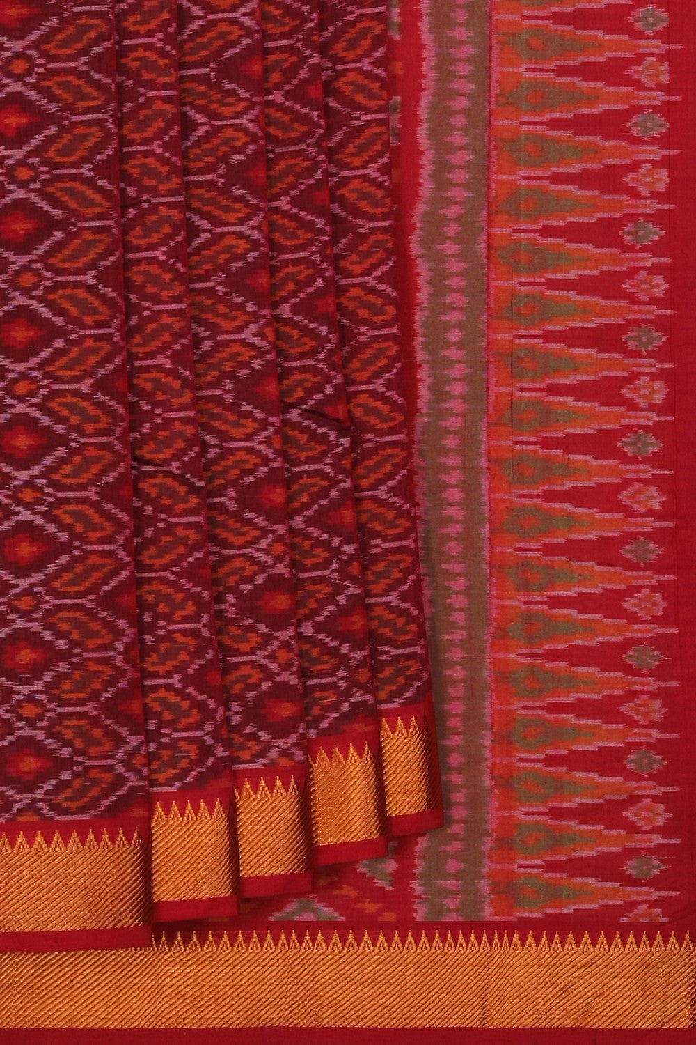 Image of Mangalgiri Silk Purple Saree