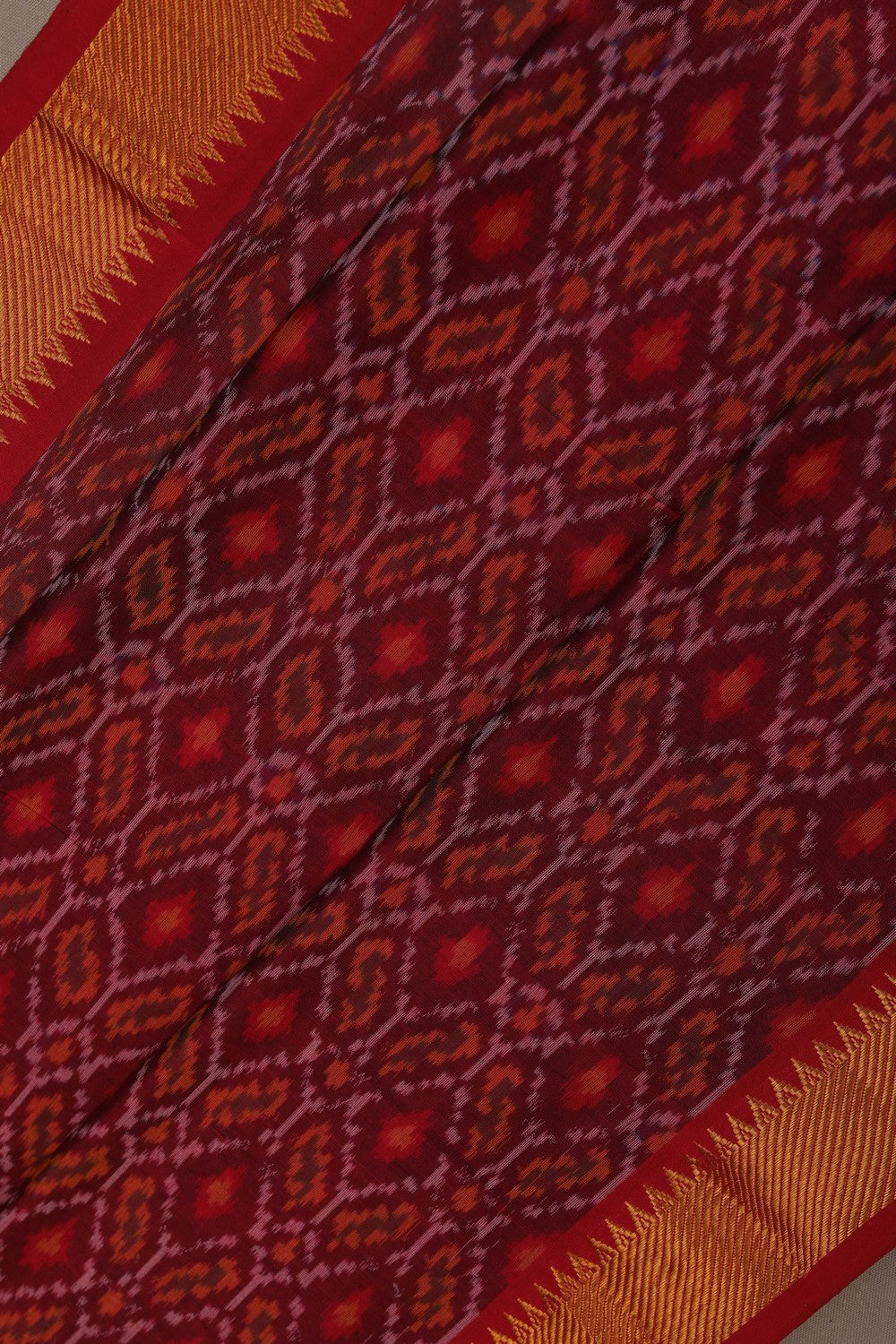 Image of Mangalgiri Silk Purple Saree