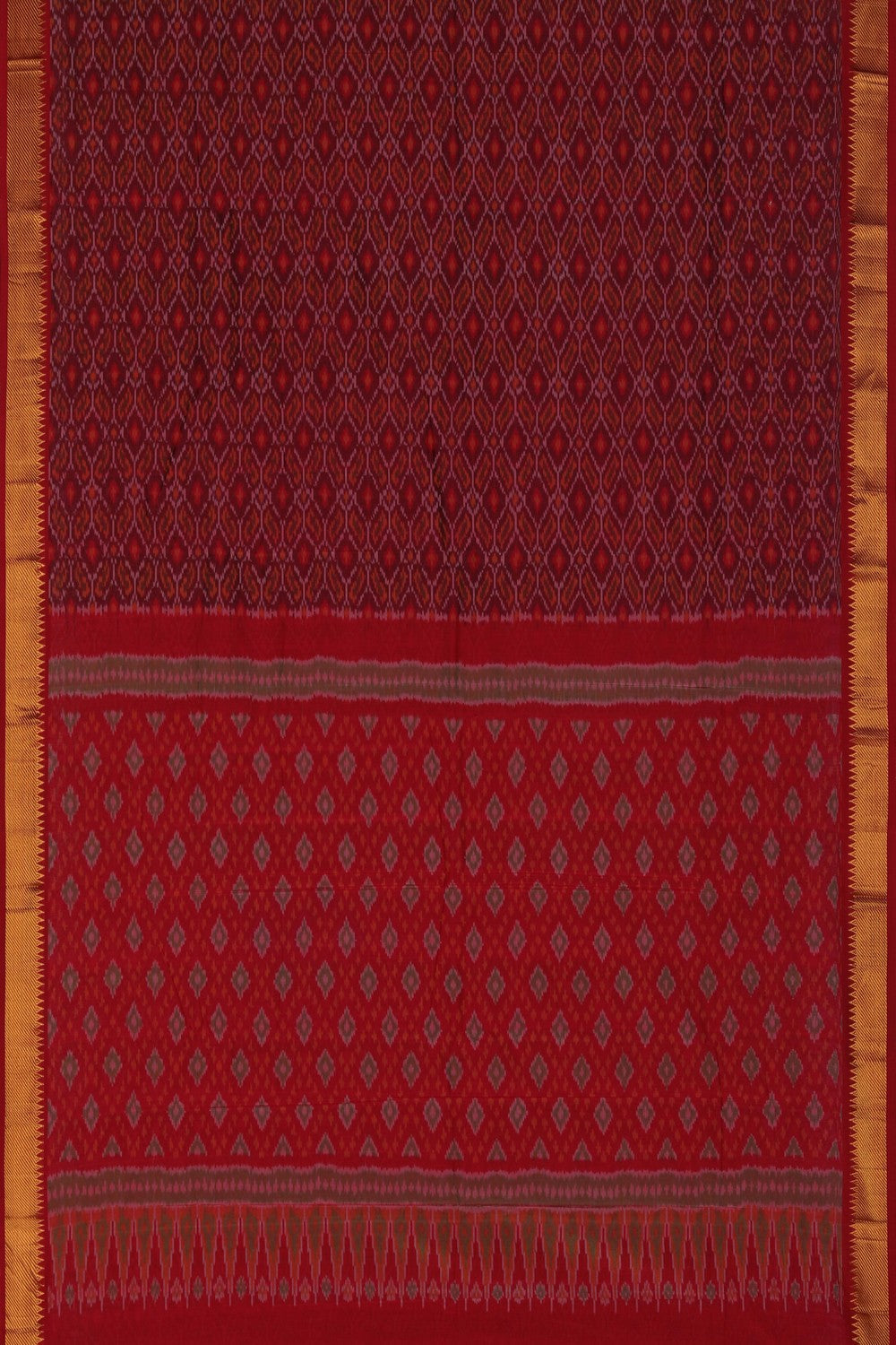 Image of Mangalgiri Silk Purple Saree