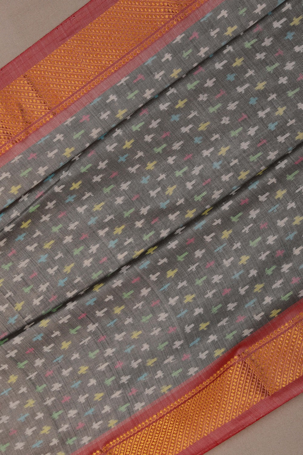 Image of Mangalgiri Ikat Silk Saree