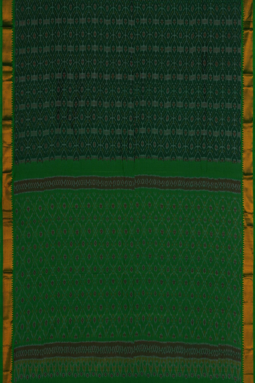 Image of Mangalgiri Silk Green Saree