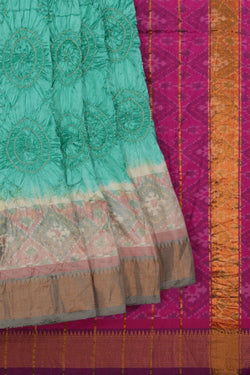 Image of Bandhani Saree With Patola Border