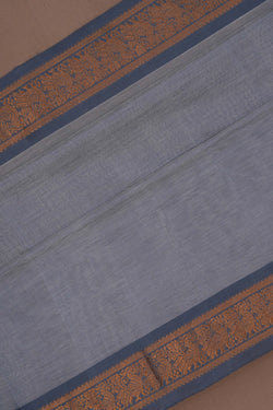 Image of Mangalgiri Silk Grey Saree