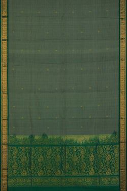 Image of Mangalgiri Silk Green Saree
