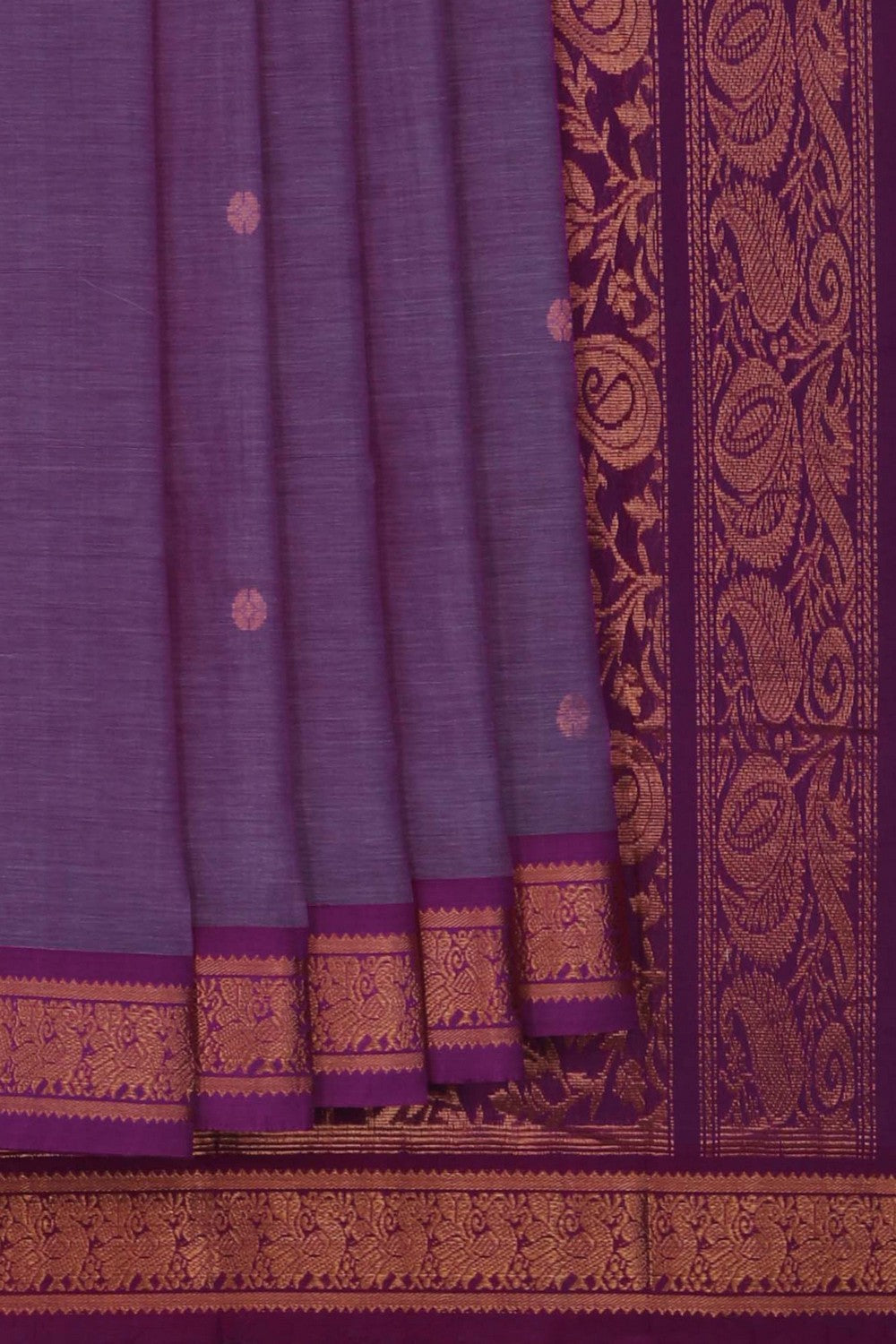 Image of Mangalgiri Silk Purple Saree